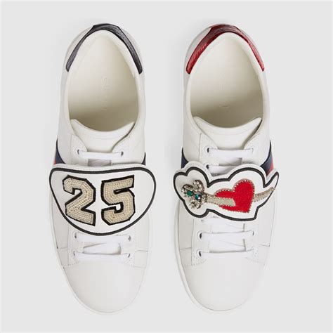 gucci sneakers with removable patches|original gucci bee sneakers.